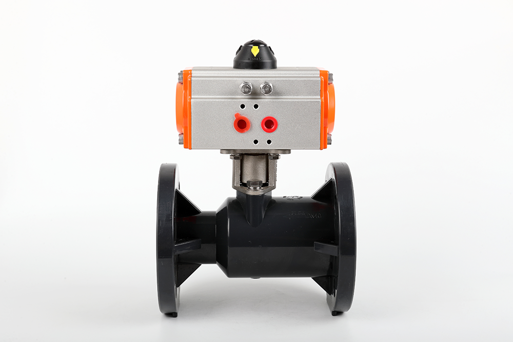 汕尾气动法兰一体球阀